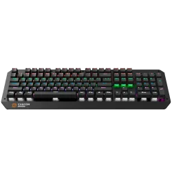 CANYON Hazard GK-6, Wired multimedia gaming keyboard with lighting effect, 108pcs rainbow LED, Numbers 104keys, EN double inject