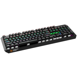 CANYON Hazard GK-6, Wired multimedia gaming keyboard with lighting effect, 108pcs rainbow LED, Numbers 104keys, EN double inject