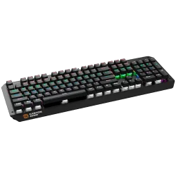 CANYON Hazard GK-6, Wired multimedia gaming keyboard with lighting effect, 108pcs rainbow LED, Numbers 104keys, EN double inject