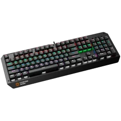 CANYON Hazard GK-6, Wired multimedia gaming keyboard with lighting effect, 108pcs rainbow LED, Numbers 104keys, EN double inject