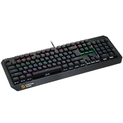 CANYON Hazard GK-6, Wired multimedia gaming keyboard with lighting effect, 108pcs rainbow LED, Numbers 104keys, EN double inject