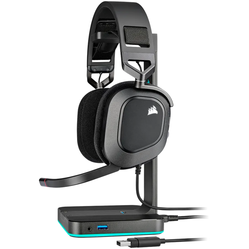 CORSAIR HS80 RGB USB Headset, Carbon - EU - 1