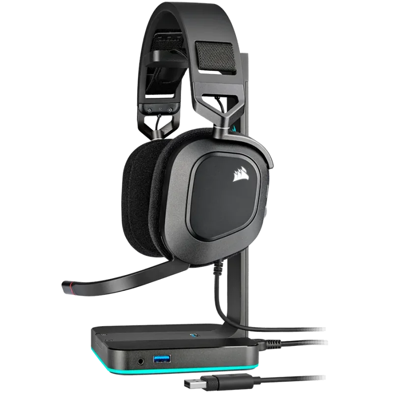 CORSAIR HS80 RGB USB Headset, Carbon - EU - 1