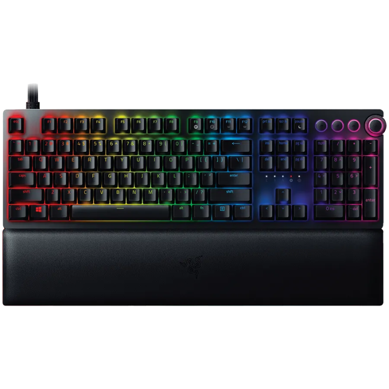 Razer Huntsman V2 Analog (Analog Switch), Optical Gaming Keyboard, US Layout, Doubleshot PBT Keycaps, Sound Dampening Foam, Raze