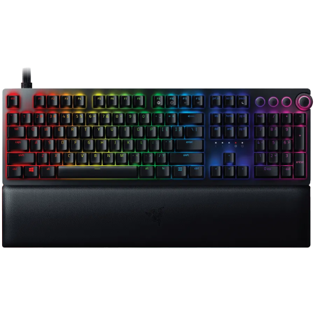 Razer Huntsman V2 Analog (Analog Switch), Optical Gaming Keyboard, US Layout, Doubleshot PBT Keycaps, Sound Dampening Foam, Raze