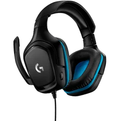 LOGITECH G432 Wired Gaming Headset 7.1 - LEATHERETTE - BLACK/BLUE - USB - 2