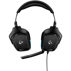 LOGITECH G432 Wired Gaming Headset 7.1 - LEATHERETTE - BLACK/BLUE - USB - 3