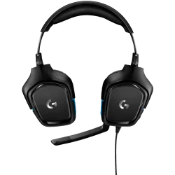 LOGITECH G432 Wired Gaming Headset 7.1 - LEATHERETTE - BLACK/BLUE - USB - 3