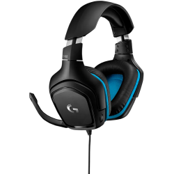 LOGITECH G432 Wired Gaming Headset 7.1 - LEATHERETTE - BLACK/BLUE - USB - 4