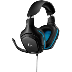 LOGITECH G432 Wired Gaming Headset 7.1 - LEATHERETTE - BLACK/BLUE - USB - 4