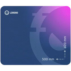 Lorgar Main 135, Gaming mouse pad, High-speed surface, Purple anti-slip rubber base, size: 500mm x 420mm x 3mm, weight 0.41kg - 