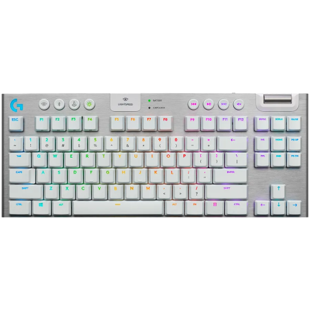 LOGITECH G915 X LIGHTSPEED TKL Wireless Gaming Keyboard - WHITE - US INT'L - 2.4GHZ/BT - EMEA28i-935 - TACTILE - 1