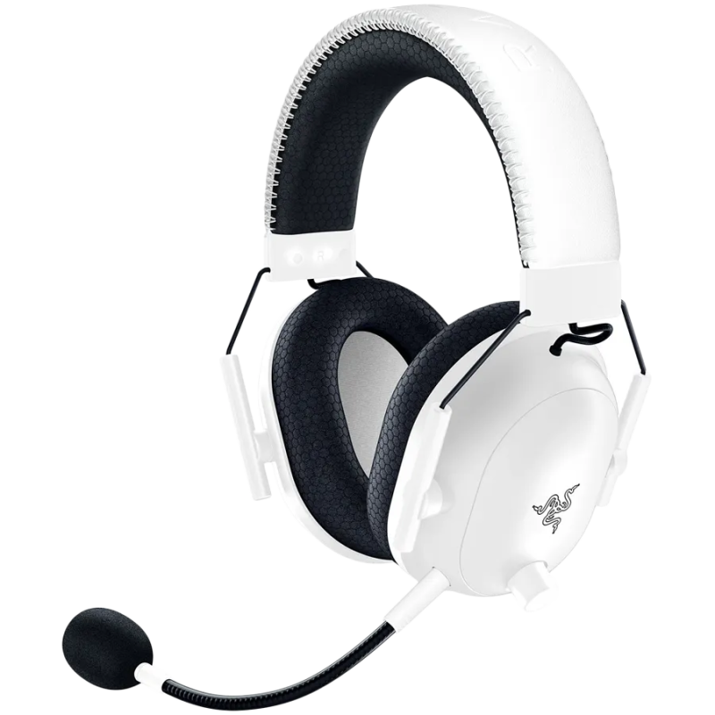 BlackShark V2 Pro (2023) - White, Wireless Gaming Headset, Razer TriForce Titanium Driver 50 mm, Oval Ear Cushions, Detachable S