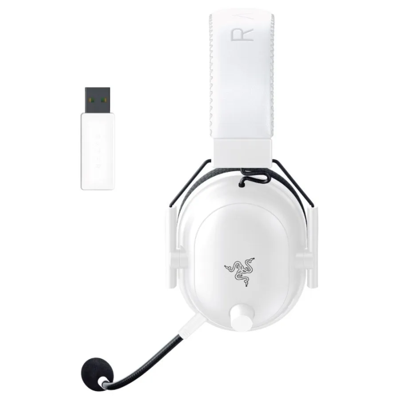 BlackShark V2 Pro (2023) - White, Wireless Gaming Headset, Razer TriForce Titanium Driver 50 mm, Oval Ear Cushions, Detachable S
